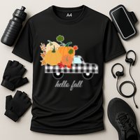 Hello Fall Pumpkin Patch Vintage Truck Performance Shirt