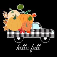 Hello Fall Pumpkin Patch Vintage Truck Performance Shirt