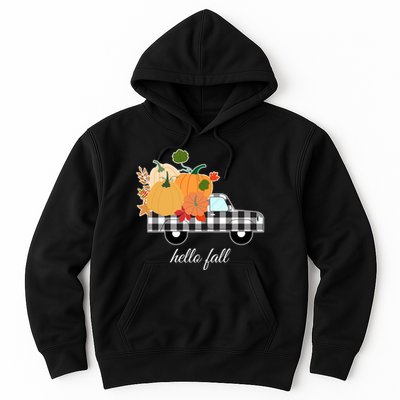 Hello Fall Pumpkin Patch Vintage Truck Hoodie