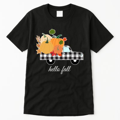 Hello Fall Pumpkin Patch Vintage Truck Tall T-Shirt