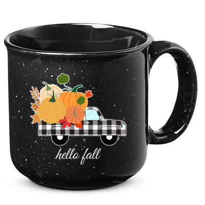 Hello Fall Pumpkin Patch Vintage Truck 15oz Campfire Ceramic Mug