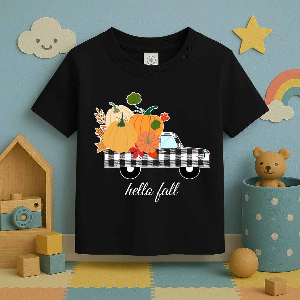 Hello Fall Pumpkin Patch Vintage Truck Toddler T-Shirt