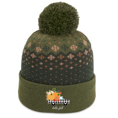 Hello Fall Pumpkin Patch Vintage Truck The Baniff Cuffed Pom Beanie