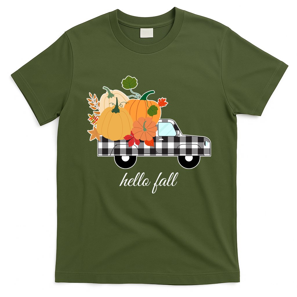 Hello Fall Pumpkin Patch Vintage Truck T-Shirt