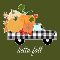 Hello Fall Pumpkin Patch Vintage Truck T-Shirt