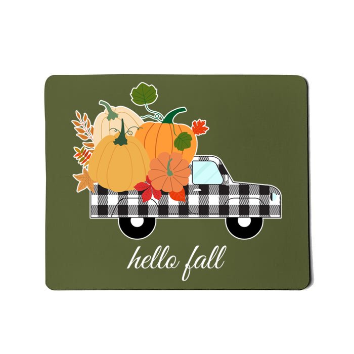 Hello Fall Pumpkin Patch Vintage Truck Mousepad