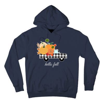 Hello Fall Pumpkin Patch Vintage Truck Tall Hoodie