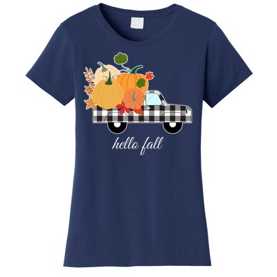 Hello Fall Pumpkin Patch Vintage Truck Women's T-Shirt