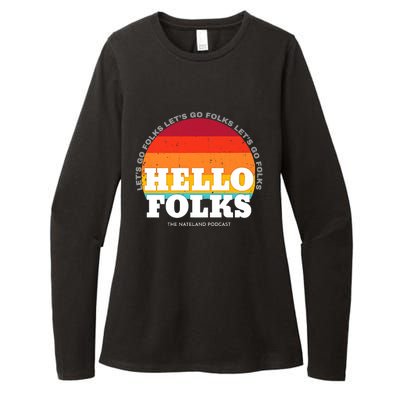 Hello Folks Premium Womens CVC Long Sleeve Shirt