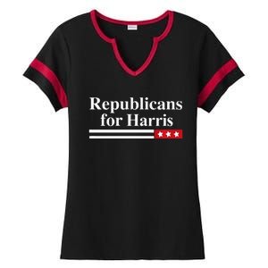 Harris For President Republicans For Kamala Harris Ladies Halftime Notch Neck Tee