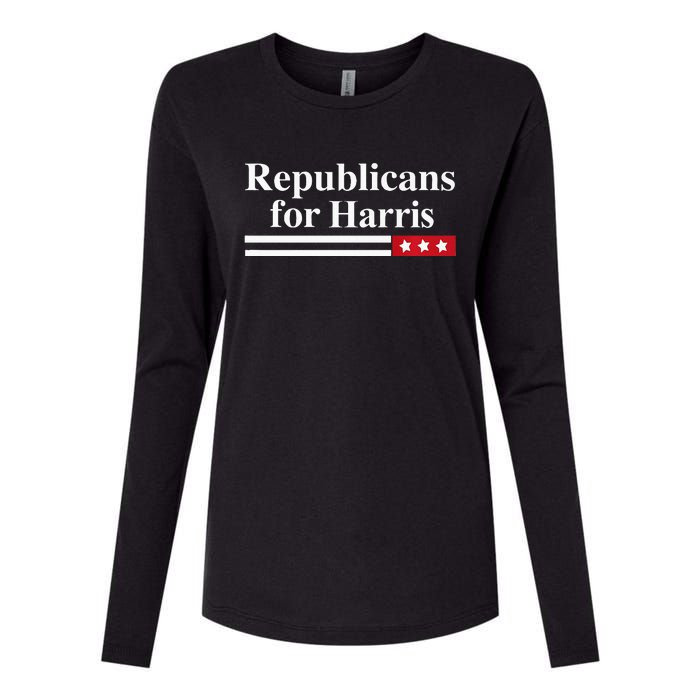 Harris For President Republicans For Kamala Harris Womens Cotton Relaxed Long Sleeve T-Shirt