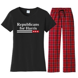 Harris For President Republicans For Kamala Harris Women's Flannel Pajama Set