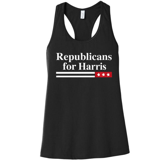 Harris For President Republicans For Kamala Harris Women's Racerback Tank