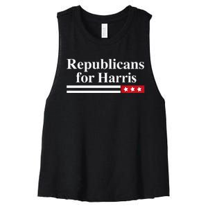 Harris For President Republicans For Kamala Harris Women's Racerback Cropped Tank