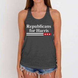 Harris For President Republicans For Kamala Harris Women's Knotted Racerback Tank