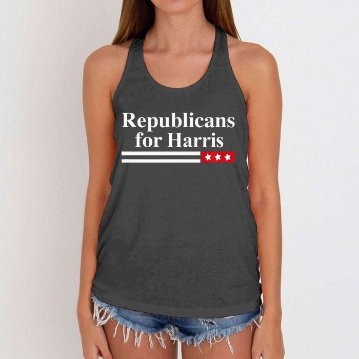 Harris For President Republicans For Kamala Harris Women's Knotted Racerback Tank