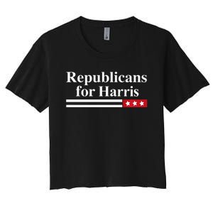 Harris For President Republicans For Kamala Harris Women's Crop Top Tee