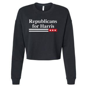 Harris For President Republicans For Kamala Harris Cropped Pullover Crew