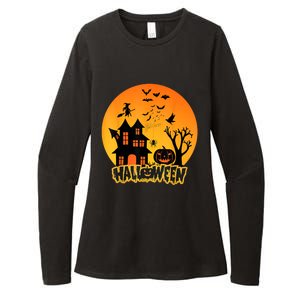 Halloween Funny Pumpkin Happy Halloween 2024 Thanksgiving Womens CVC Long Sleeve Shirt