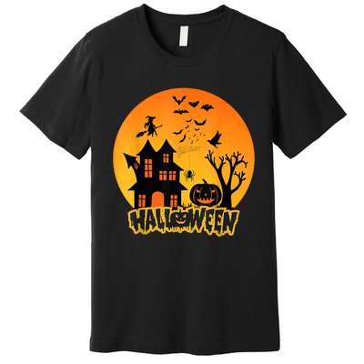 Halloween Funny Pumpkin Happy Halloween 2024 Thanksgiving Premium T-Shirt