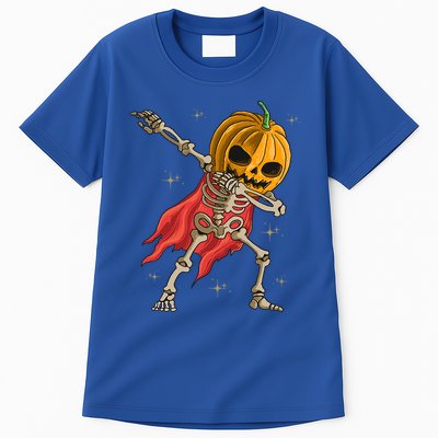 Halloween Funny Pumpkin Head Dabbing Skeleton Jack O Lantern Gift Tall T-Shirt
