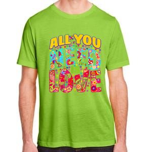 Hippie Flower Power Peace And Love Retro 60s 70s Cool Gift Adult ChromaSoft Performance T-Shirt