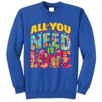 Hippie Flower Power Peace And Love Retro 60s 70s Cool Gift Sweatshirt