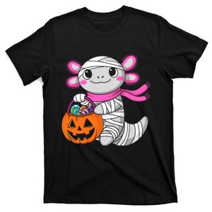 Halloween For Pumpkin Axolotl Mummy T-Shirt