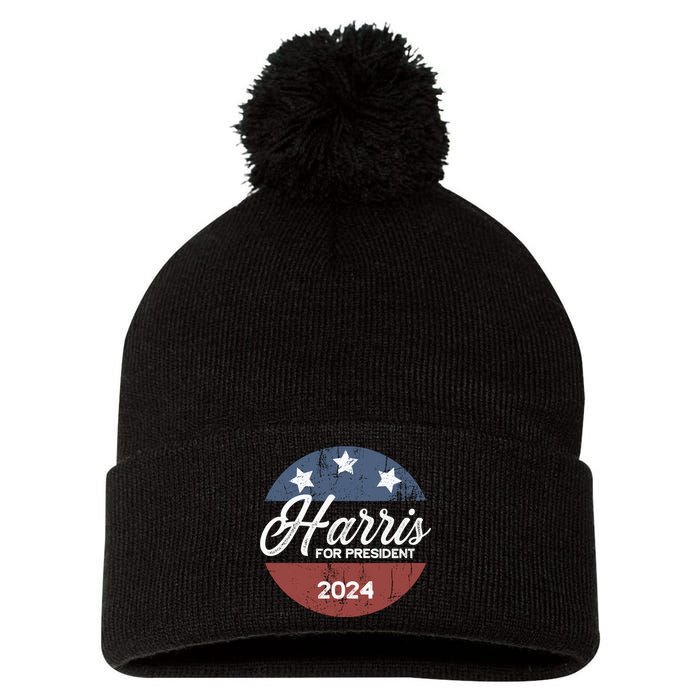 Harris For President Kamala Harris For President Pom Pom 12in Knit Beanie