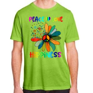 Hippie Flower Peace Soul Love Happy Adult ChromaSoft Performance T-Shirt