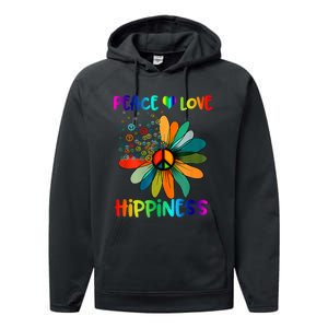 Hippie Flower Peace Soul Love Happy Performance Fleece Hoodie