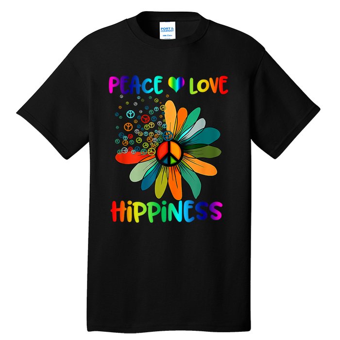 Hippie Flower Peace Soul Love Happy Tall T-Shirt