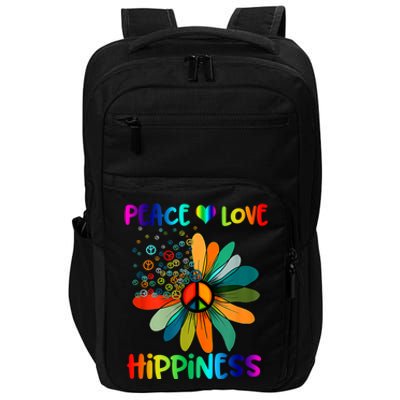 Hippie Flower Peace Soul Love Happy Impact Tech Backpack