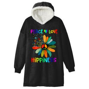 Hippie Flower Peace Soul Love Happy Hooded Wearable Blanket