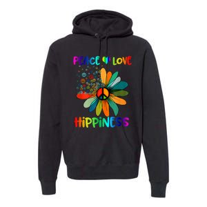 Hippie Flower Peace Soul Love Happy Premium Hoodie