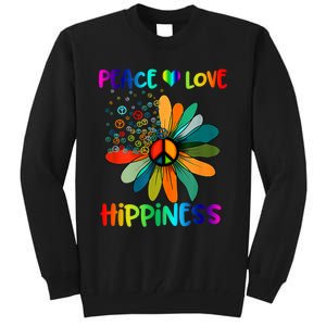 Hippie Flower Peace Soul Love Happy Tall Sweatshirt