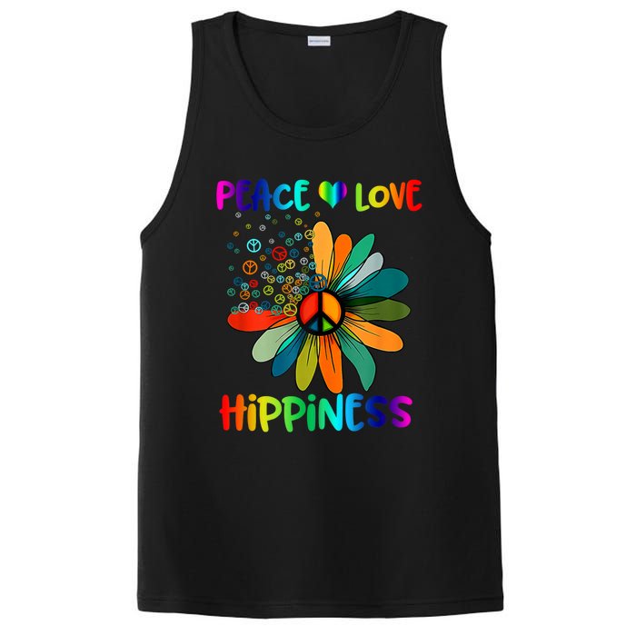 Hippie Flower Peace Soul Love Happy PosiCharge Competitor Tank