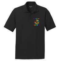 Hippie Flower Peace Soul Love Happy PosiCharge RacerMesh Polo