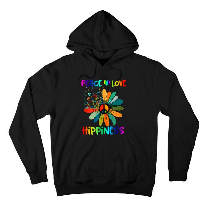 Hippie Flower Peace Soul Love Happy Tall Hoodie