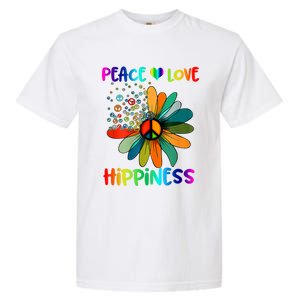 Hippie Flower Peace Soul Love Happy Garment-Dyed Heavyweight T-Shirt