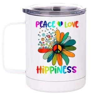 Hippie Flower Peace Soul Love Happy 12 oz Stainless Steel Tumbler Cup