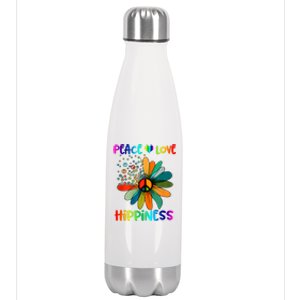 Hippie Flower Peace Soul Love Happy Stainless Steel Insulated Water Bottle