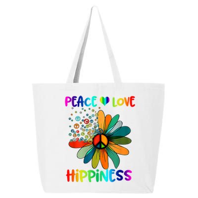 Hippie Flower Peace Soul Love Happy 25L Jumbo Tote