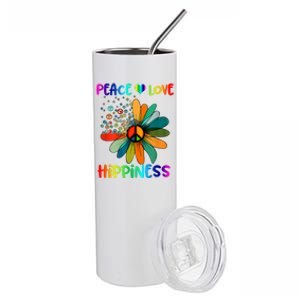 Hippie Flower Peace Soul Love Happy Stainless Steel Tumbler