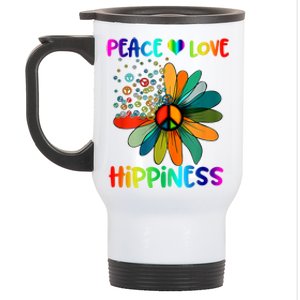 Hippie Flower Peace Soul Love Happy Stainless Steel Travel Mug