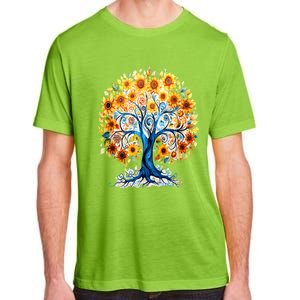 Hippie Flower Peace Soul Love Happy Adult ChromaSoft Performance T-Shirt