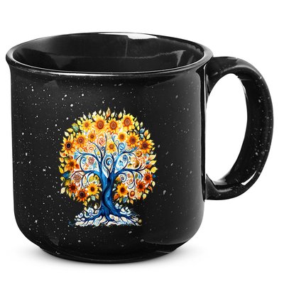 Hippie Flower Peace Soul Love Happy 15oz Campfire Ceramic Mug