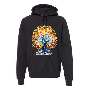 Hippie Flower Peace Soul Love Happy Premium Hoodie