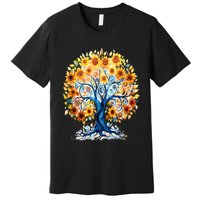 Hippie Flower Peace Soul Love Happy Premium T-Shirt