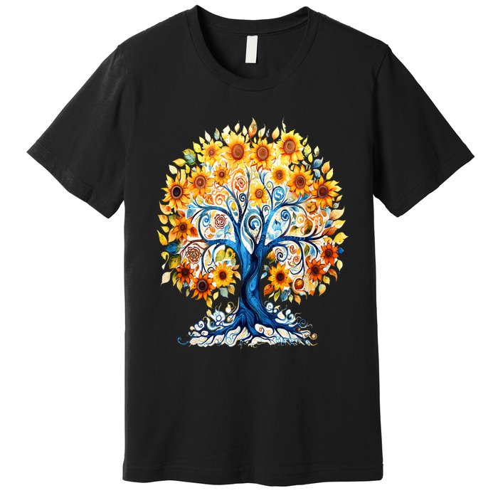 Hippie Flower Peace Soul Love Happy Premium T-Shirt